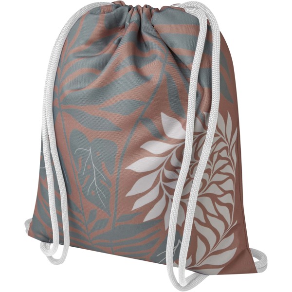 Clif sublimation RPET drawstring bag - White / White
