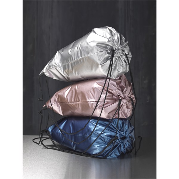 Oriole shiny drawstring backpack - Silver