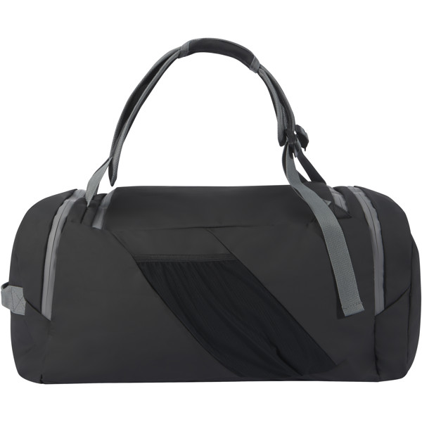 Aqua GRS recycled water resistant duffel backpack 35L