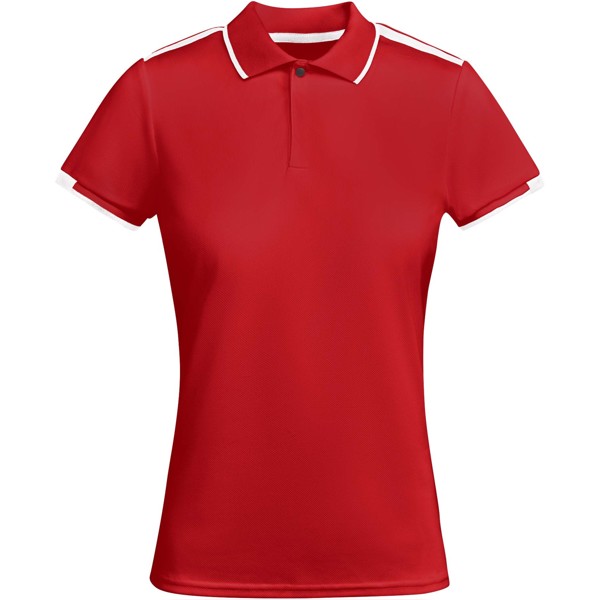 Tamil short sleeve women's sports polo - Red / White / roly-XL