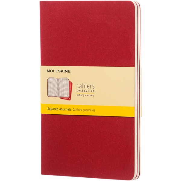 Cahier Journal L - squared - Cranberry red