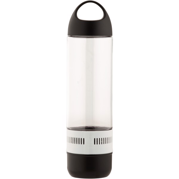 Ace 500 ml sports bottle with Bluetooth® speaker - White