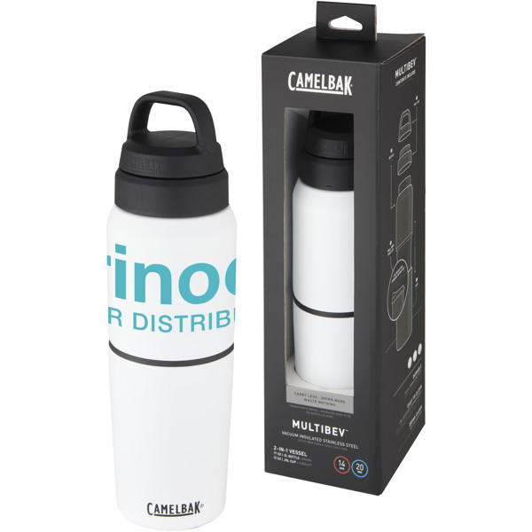 CamelBak® MultiBev vacuum insulated stainless steel 500 ml bottle and 350 ml cup - White