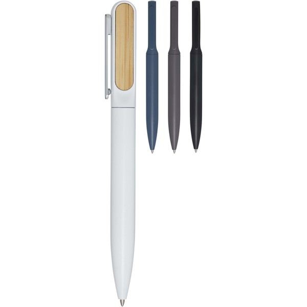 Blanca recycled aluminium ballpoint pen (black ink) - White