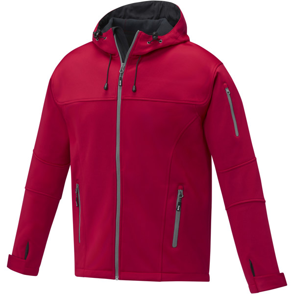 Match men's softshell jacket - Red / S