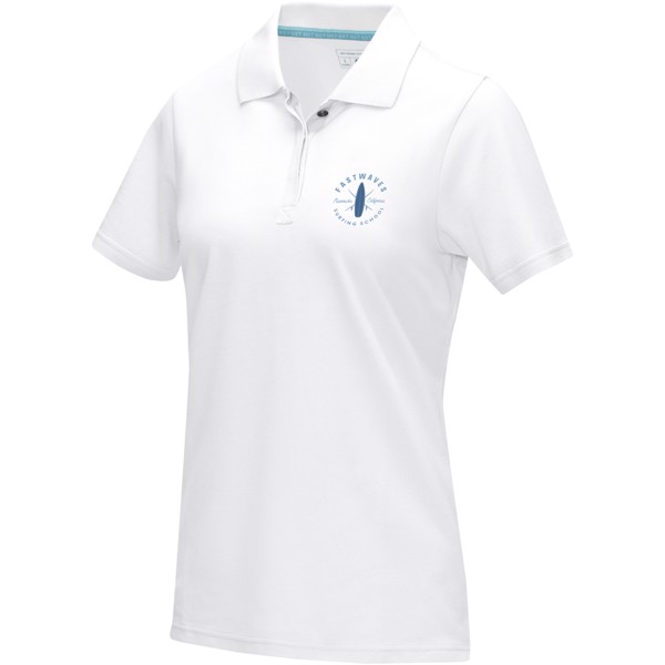 Graphite short sleeve women’s organic polo - White / XS