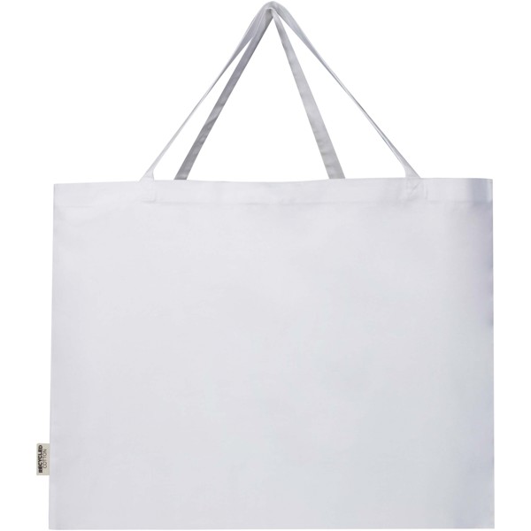 Odessa 220 g/m² GRS recycled cotton tote bag 40L - White