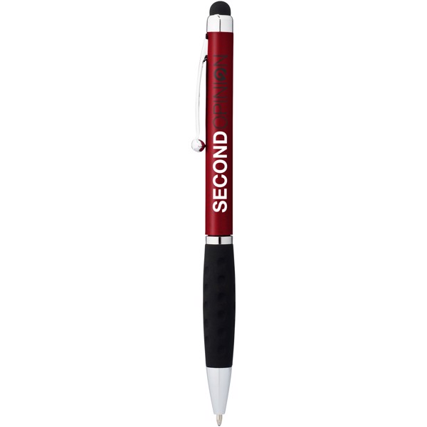 Bolígrafo stylus "Ziggy" - Rojo / Negro intenso