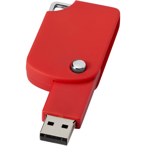 Otočný Square USB - Červená s efektem námrazy / 4GB