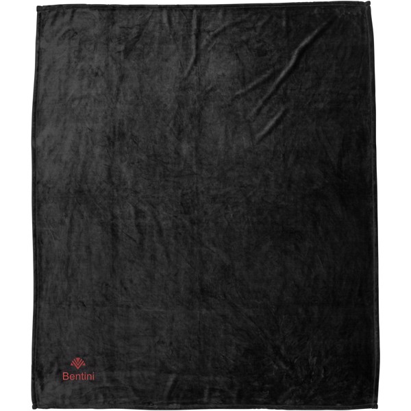 Pléd Mollis z hustého plyše v nadměrné velikosti - Černá