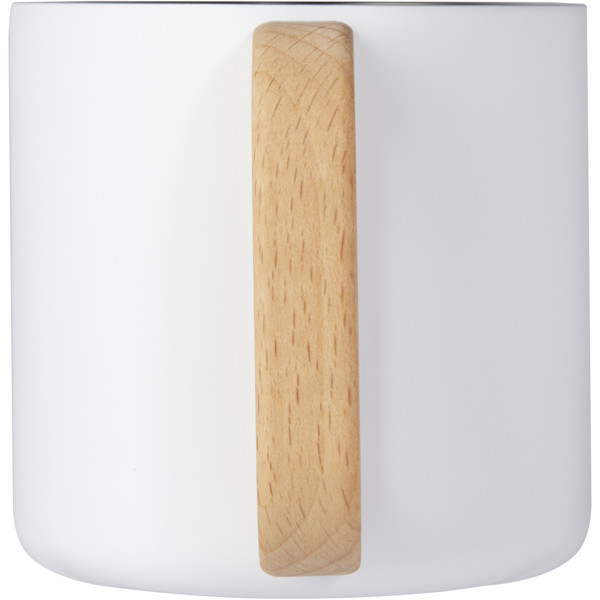 Bjorn 360 ml RCS certified recycled stainless steel mug with copper vacuum insulation - White