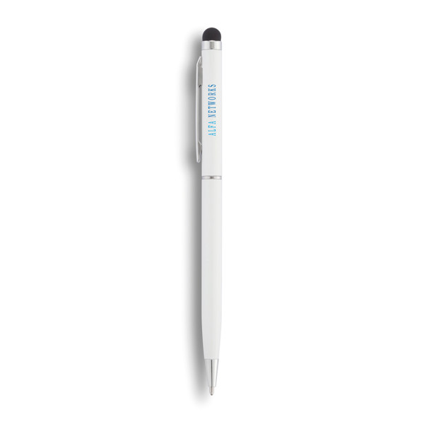 Thin metal stylus pen - White