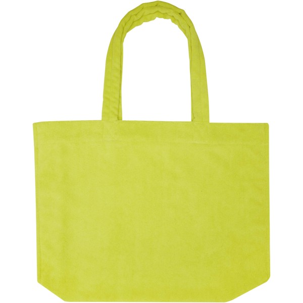 Siam GRS recycled terry beach tote bag 13L - Lime