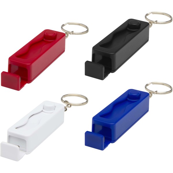 Aggia recycled plastic phone stand with fidget toy - Red