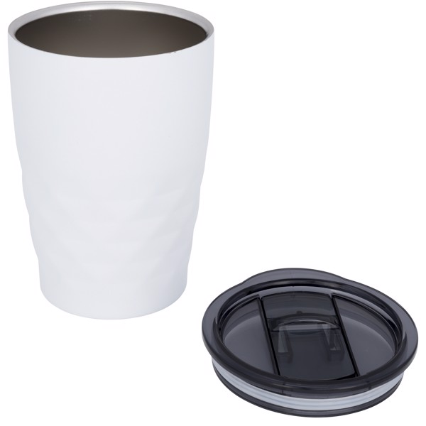 Geo 350 ml copper vacuum insulated tumbler - White