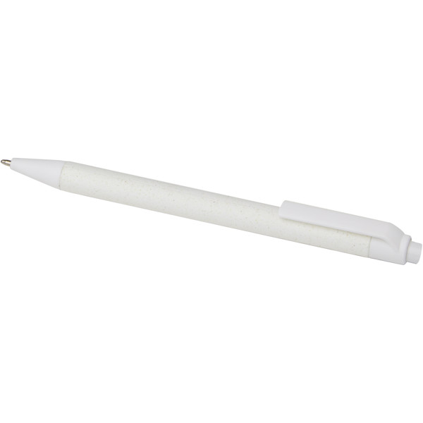 Fabianna crush paper ballpoint pen (black ink) - White