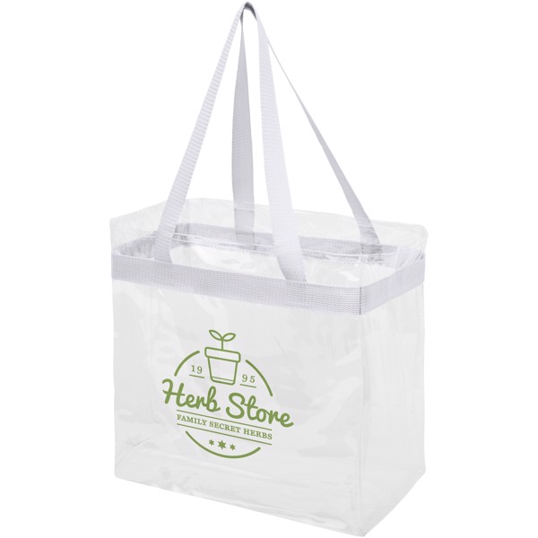 Hampton transparent tote bag - White / Transparent clear