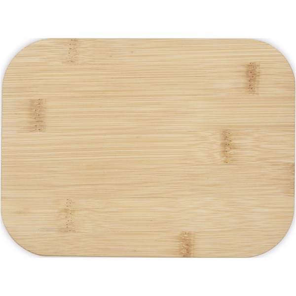 Roby 1000 ml glass lunch box with bamboo lid - Natural / Transparent Clear