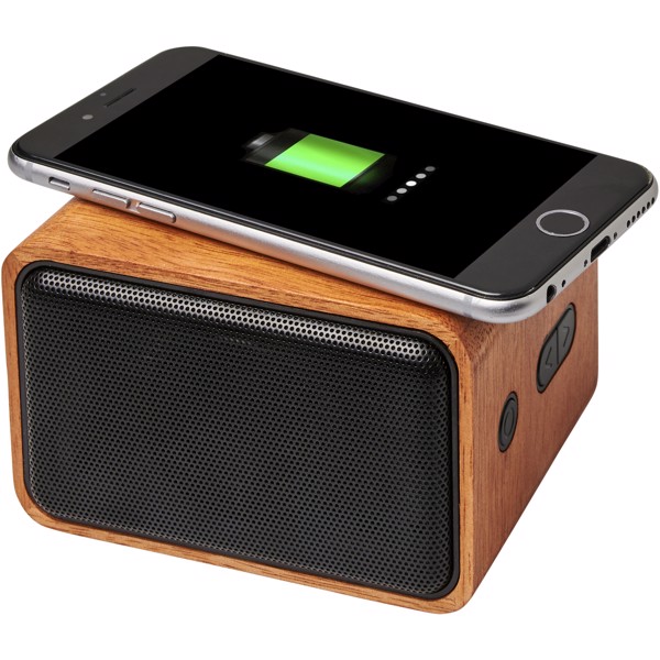 Altavoz con base de carga inalámbrica "Wooden"