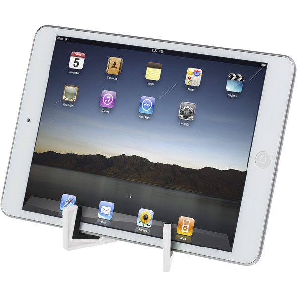 Slim device stand for tablets and smartphones - White
