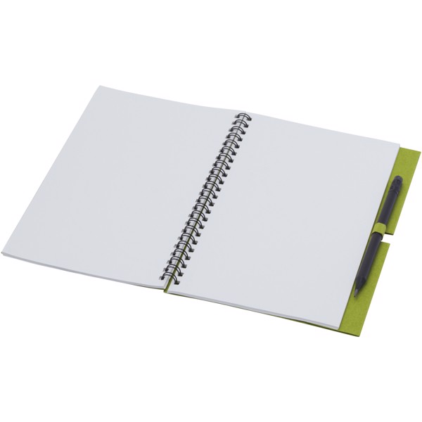Luciano Eco wire notebook with pencil - medium - Green