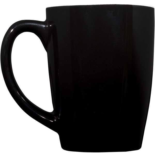 Taza de cerámica de 350 ml "Mendi" - Negro intenso