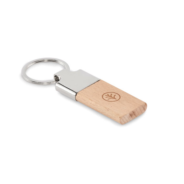 Key ring with rubber wood Llaving