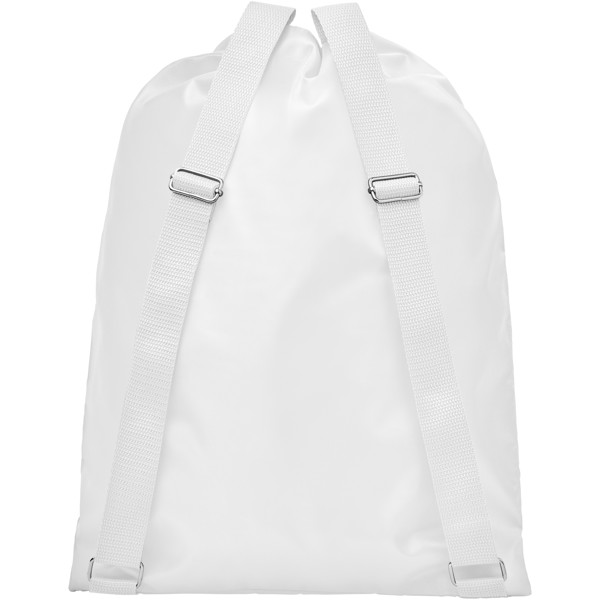 Oriole drawstring backpack with straps - White