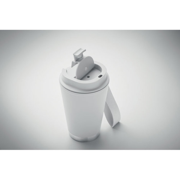 Double wall tumbler 300ml Topiz - White