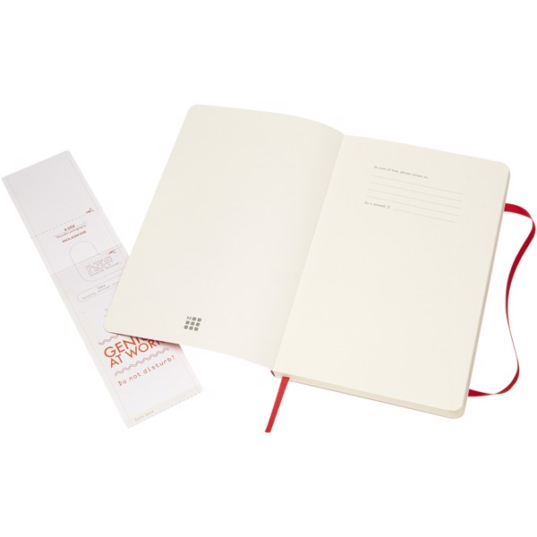 Classic L soft cover notebook - dotted - Scarlet red