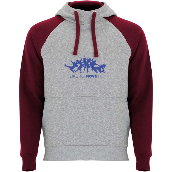 Badet kids two-tone hoodie - Heather Grey / Garnet / 11/12