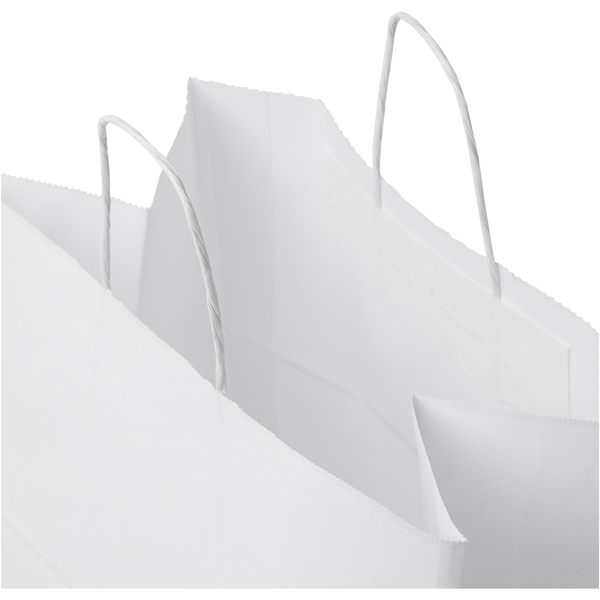 Kraft 80-90 g/m2 paper bag with twisted handles - 34 x 20 x 35 cm - White