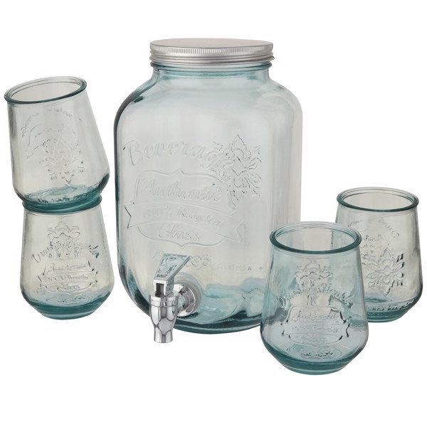 Jardim 5-piece recycled glass set
