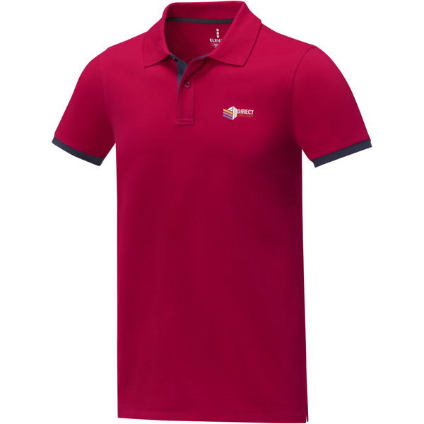Morgan short sleeve men's duotone polo - Red / 2XL