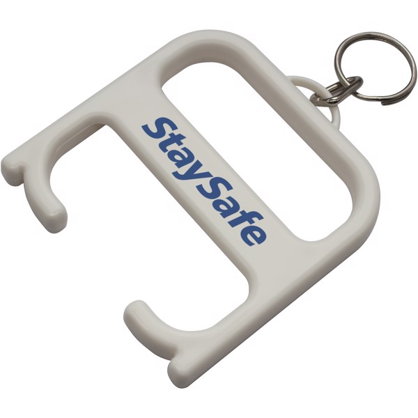 Hygiene handle with keychain - White