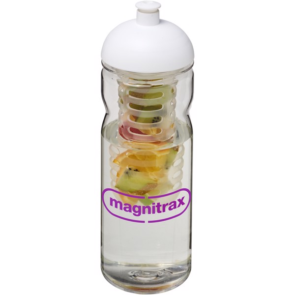 H2O Active® Base Tritan™ 650 ml dome lid bottle & infuser - Transparent / White
