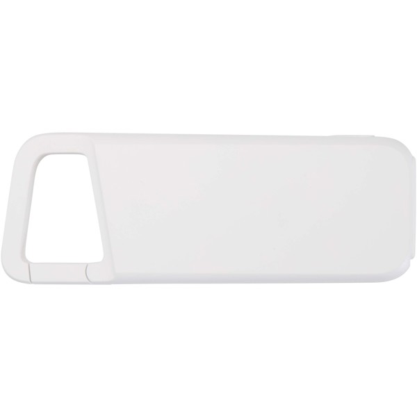 Alkes 5000 mAh 12W recycled plastic water resistant power bank with carabiner - White