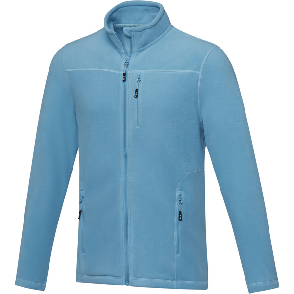 Amber men's GRS recycled full zip fleece jacket - Nxt Blue / S