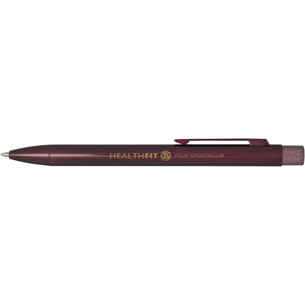 Beatriz recycled brass ballpoint pen (blue ink) - Burgundy