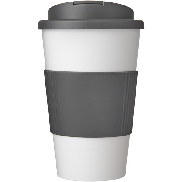 Americano® vaso 350 ml con agarre y tapa antigoteo - Blanco / Gris