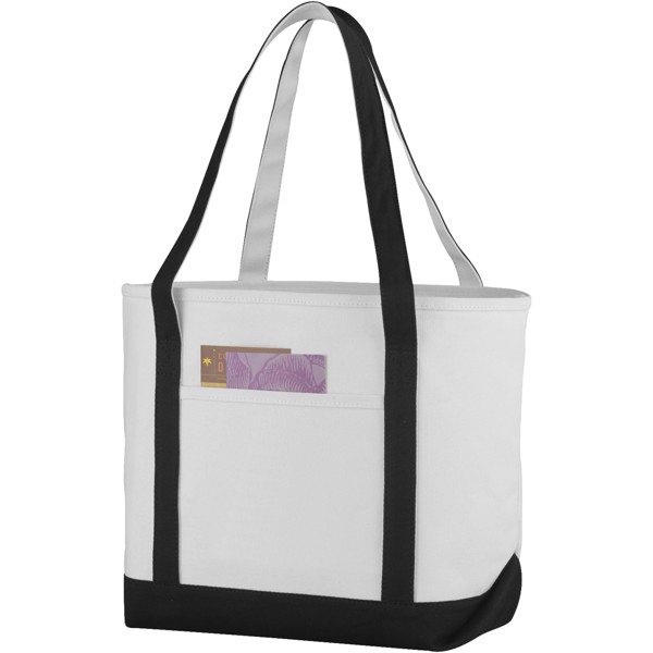 Premium heavy-weight 610 g/m² cotton tote bag - Natural / Solid black