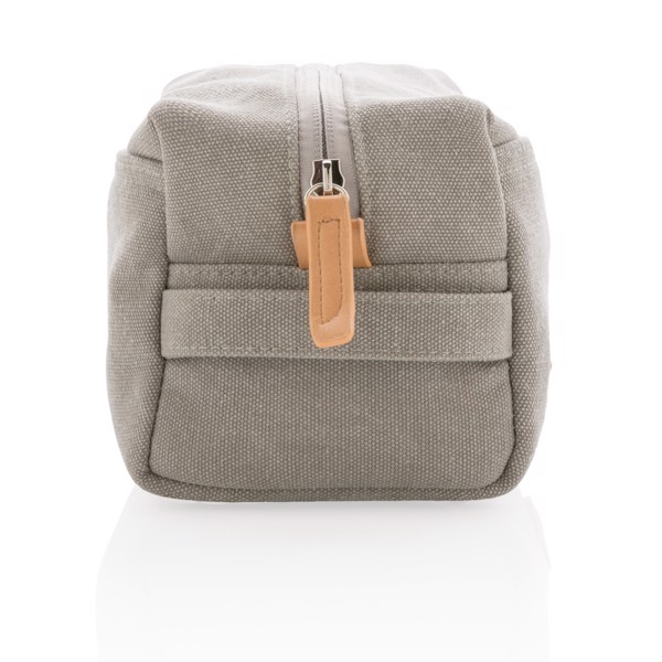 Canvas toiletry bag PVC free - Grey