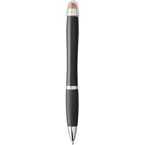 Nash light-up black barrel and grip ballpoint pen