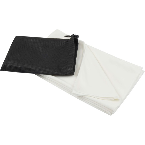 Lucas RPET sport towel 70x140 cm - White