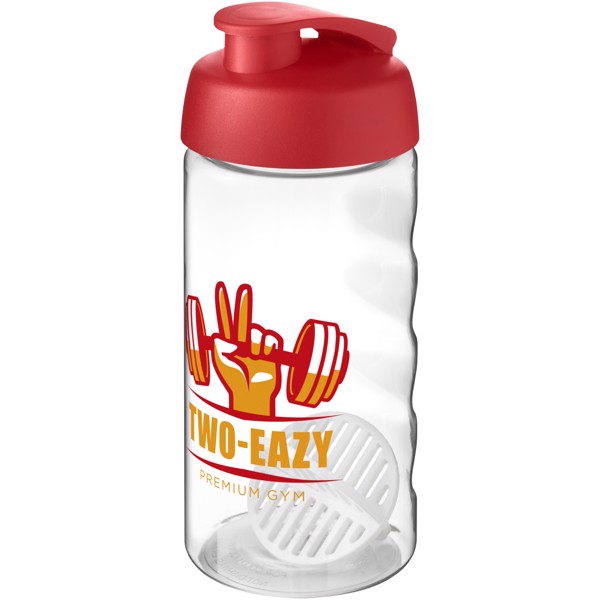 H2O Active Bop 500ml šejkrová lahev - Červená s efektem námrazy / Průhledná