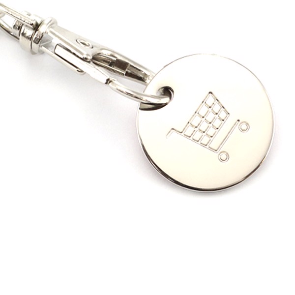 Keyring Coin Euromarket - White