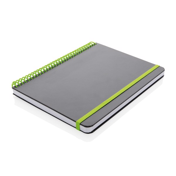 Deluxe A5 notebook with spiral ring