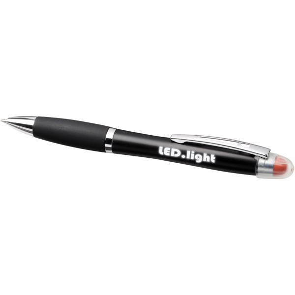 Nash light-up black barrel and grip ballpoint pen