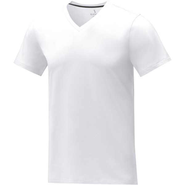 Somoto short sleeve men's V-neck t-shirt - White / 2XL