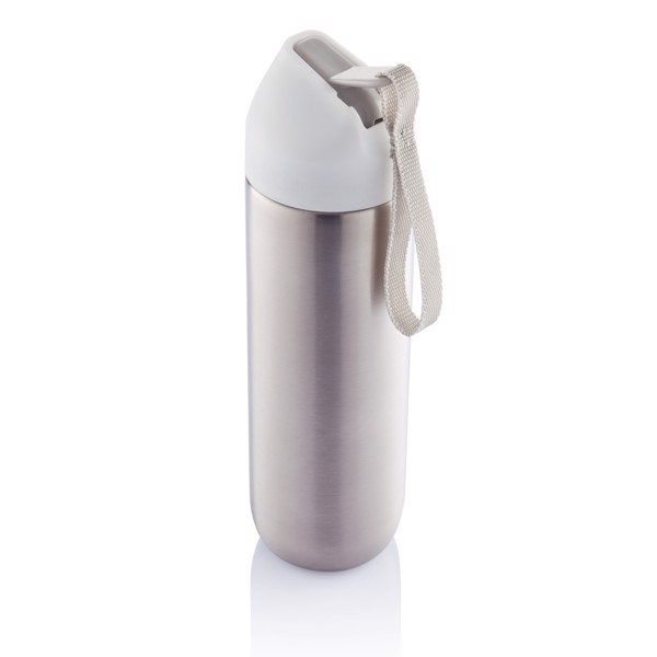 Neva water bottle metal 500ml - White / Grey